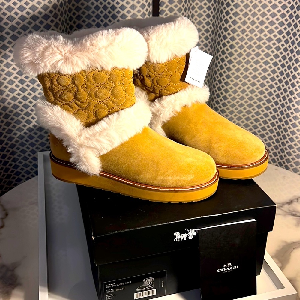 Beautiful New Suede COACH boots.